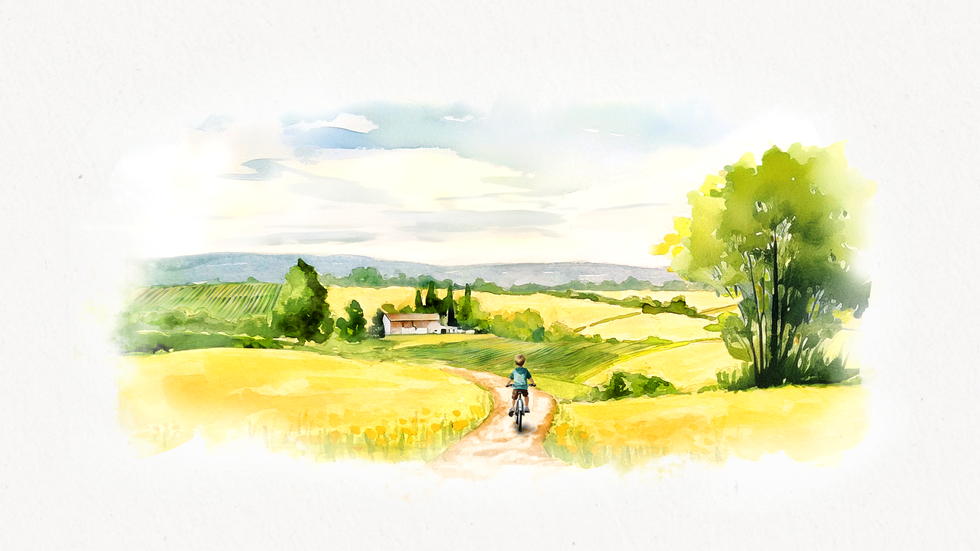 Illustration en chemin champagne